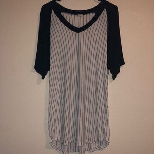 Brandy Melville Baseball Pinstripe Tunic!